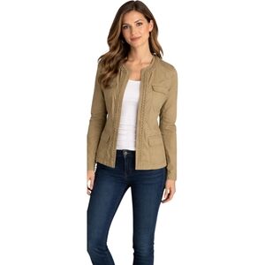 J.Crew Weathered Khaki Twill Chino Utility Jacket Size 8